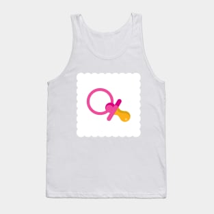 Baby Girl Gender Reveal Pink Pacifier Tank Top